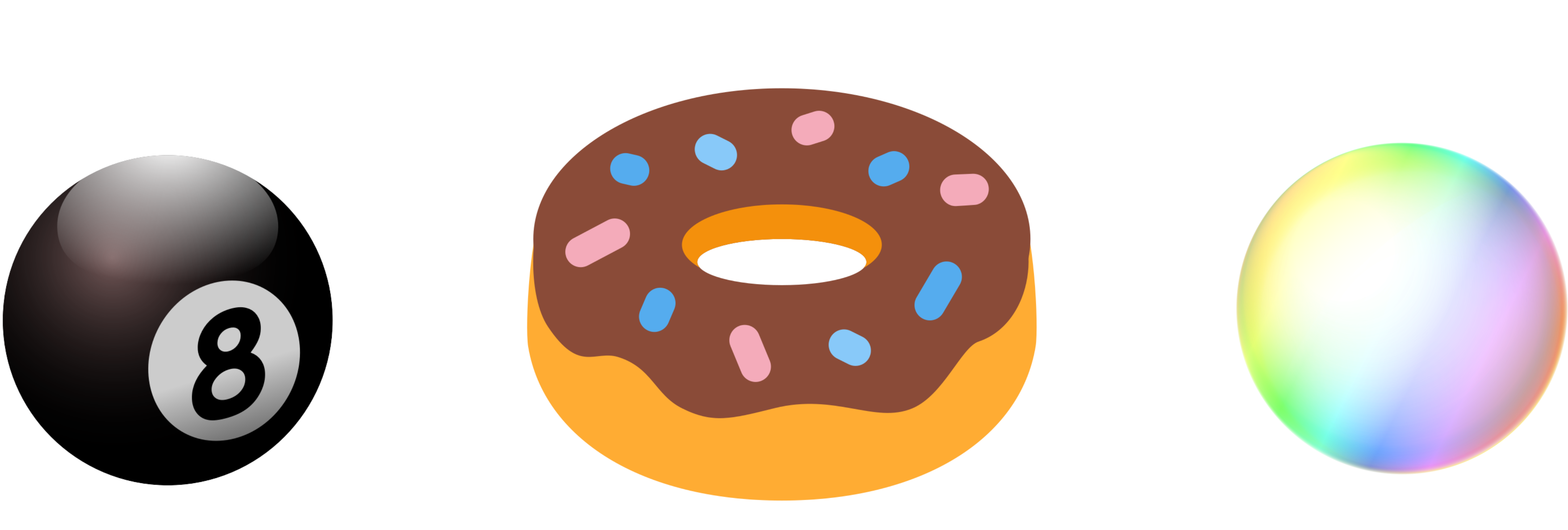 A Billiard Ball, Donut and Bubble